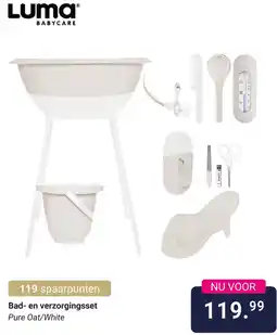 Van Asten BabySuperstore Bad- en verzorgingsset Pure Oat/White aanbieding