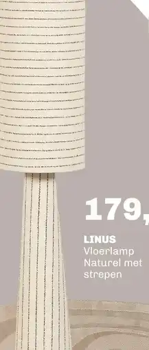Trendhopper Vloerlamp Linus Naturel met strepen aanbieding