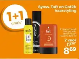 Trekpleister Syoss, Taft en Got2b haarstyling aanbieding