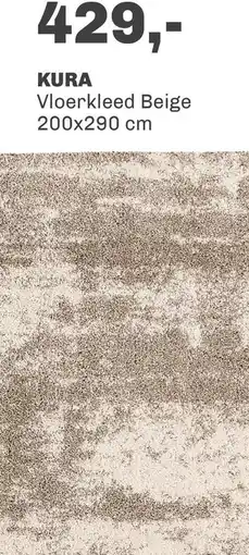 Trendhopper Vloerkleed Kura Beige 200x290 cm aanbieding