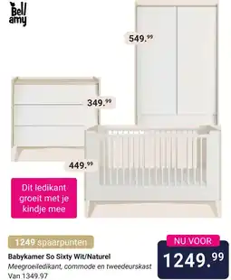 Van Asten BabySuperstore Babykamer So Sixty Wit/Naturel aanbieding