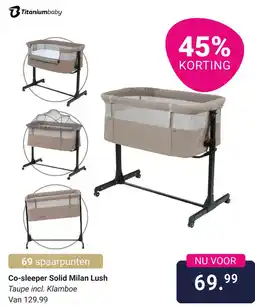 Van Asten BabySuperstore Co-sleeper Solid Milan Lush aanbieding