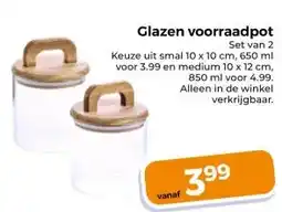 Trekpleister Glazen voorraadpot aanbieding