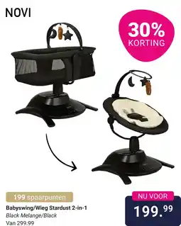 Van Asten BabySuperstore Babyswing/Wieg Stardust 2-in-1 aanbieding