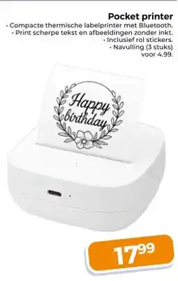 Trekpleister Pocket printer aanbieding