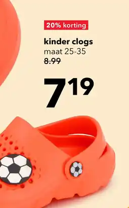 Scapino Kinder klompen met voetbal oranje aanbieding