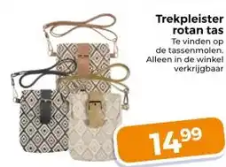 Trekpleister Trekpleister rotan tas aanbieding