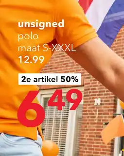 Scapino Unsigned heren polo oranje aanbieding