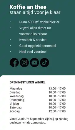 Van Asten BabySuperstore Koffie en thee staan altijd voor je klaar aanbieding