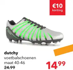 Scapino Dutchy heren FG voetbalschoenen zilver groen aanbieding