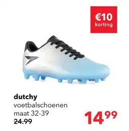 Scapino Dutchy FG kinder voetbalschoenen zilver blauw aanbieding