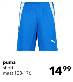 Scapino Puma TeamLIGA kinder voetbalshort blauw aanbieding