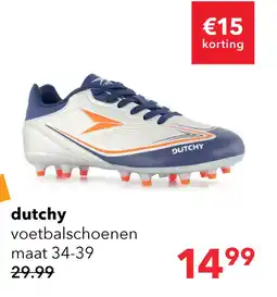 Scapino Dutchy FG kinder voetbalschoenen grijs blauw aanbieding