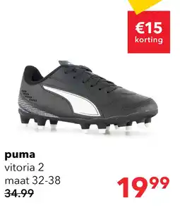 Scapino Puma Vitoria II MG kinder voetbalschoenen zwart wit aanbieding