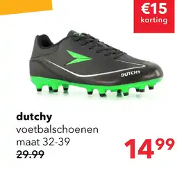 Scapino Dutchy FG kinder voetbalschoenen zwart groen aanbieding