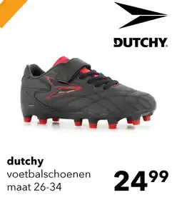 Scapino Dutchy FG kinder voetbalschoenen zwart rood aanbieding