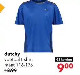 Scapino Dutchy Dry kinder voetbal T-shirt blauw aanbieding