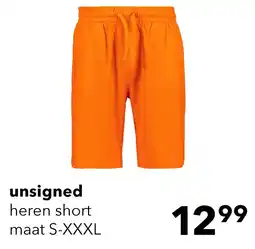 Scapino Unsigned heren sweatshort oranje aanbieding