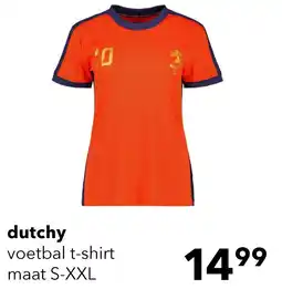 Scapino Dutchy dames voetbal T-shirt oranje aanbieding