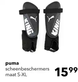 Scapino Puma King Ankle scheenbeschermers zwart aanbieding