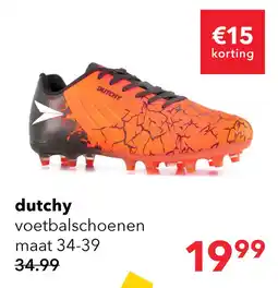 Scapino Dutchy FG kinder voetbalschoenen oranje zwart aanbieding