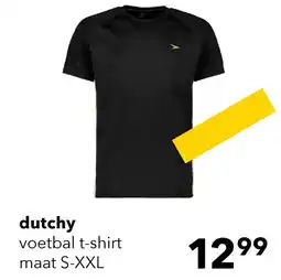 Scapino Dutchy heren voetbal T-shirt zwart aanbieding