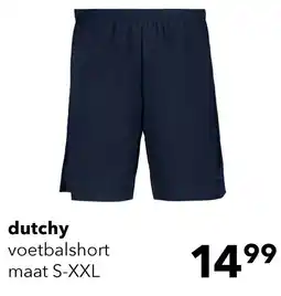 Scapino Dutchy heren voetbalshort blauw aanbieding