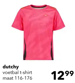 Scapino Dutchy Dry kinder voetbal T-shirt roze aanbieding