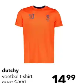 Scapino Dutchy heren voetbal T-shirt nummer 10 oranje aanbieding
