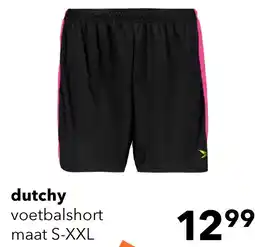 Scapino Dutchy dames voetbalshort zwart roze aanbieding