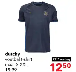 Scapino Dutchy Dry heren voetbal T-shirt blauw aanbieding