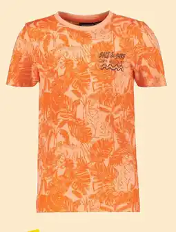 Scapino Unsigned jongens T-shirt met jungle print oranje aanbieding