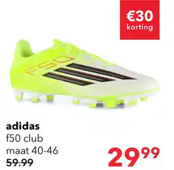 Scapino Adidas F50 Club MG heren voetbalschoenen geel aanbieding