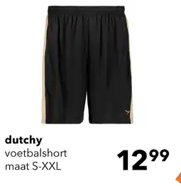Scapino Dutchy heren voetbalshort zwart beige aanbieding