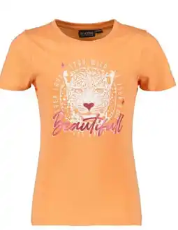 Scapino TwoDay meisjes T-shirt met luipaardkop oranje aanbieding