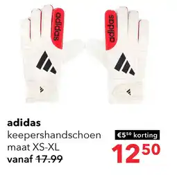 Scapino Adidas Copa Club kinder keepershandschoenen wit rood aanbieding