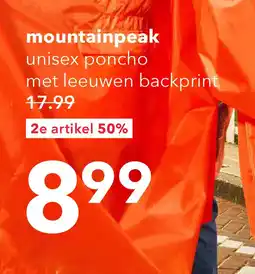 Scapino Osaga unisex regenponcho oranje aanbieding