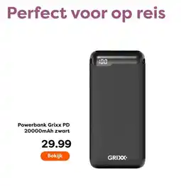 The Read Shop Powerbank Grixx PD 20000mAh zwart aanbieding