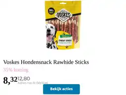 Plein.nl Voskes Hondensnack Rawhide Sticks aanbieding