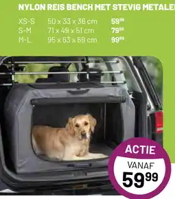 Pets & Co NYLON REIS BENCH MET STEVIG METALEN FRAME aanbieding
