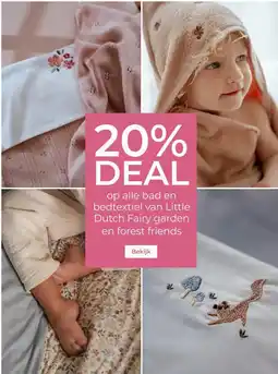 Prenatal op alle bad en bedtextiel van Little Dutch Fairy garden en forest friends aanbieding