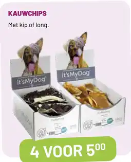 Pets & Co KAUWCHIPS Met kip of long aanbieding