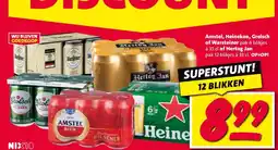 Nettorama Amstel, Heineken, Grolsch of Warsteiner aanbieding