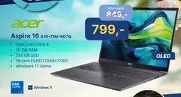 Levix Computershop acer Aspire 16 A16-71m-507Q aanbieding