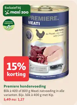 Maxi Zoo Premiere hondenvoeding aanbieding