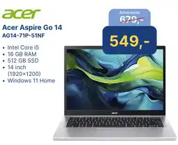 Levix Computershop Acer Aspire Go 14 AG14-71P-5INF aanbieding