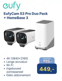 Levix Computershop EufyCam S3 Pro Duo Pack + HomeBase 3 aanbieding
