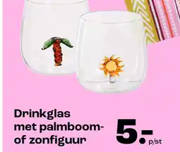 Kwantum Bekijk drinkglas met palmboom of zonfiguur aanbieding