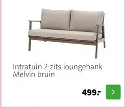 Intratuin Intratuin 2-zits loungebank Melvin bruin aanbieding