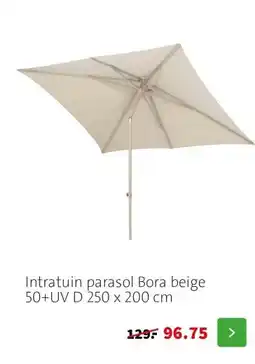 Intratuin Intratuin parasol Bora beige 50+UV D 250 x 200 cm aanbieding